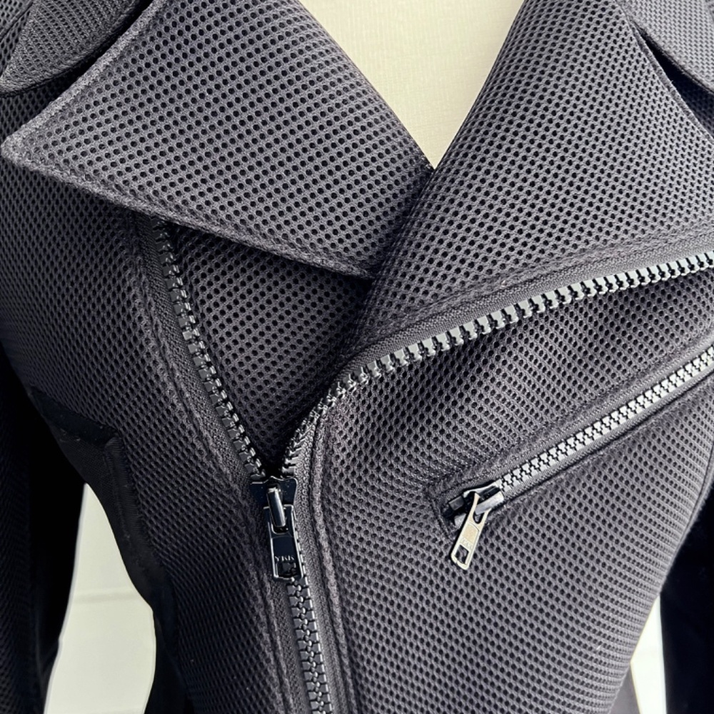 SHIRO SAKAI Neoprene Mesh Moto Jacket in Black - M - Picture 2 of 14
